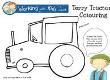 Terry the Tractor Colouring Sheet